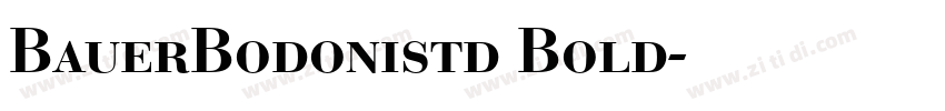 BauerBodonistd Bold字体转换